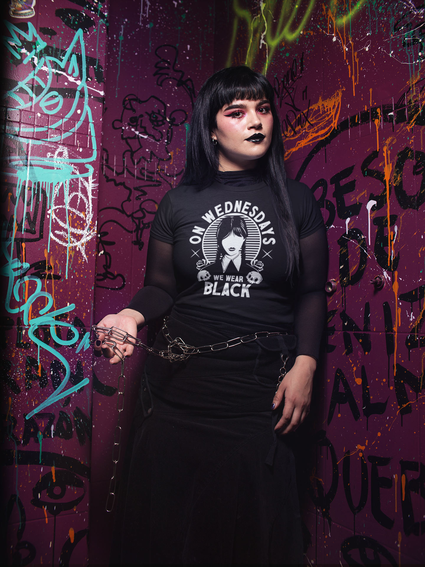 'On Wednesdays We Wear Black' - Unisex Jersey T-Shirt | Ravensmile Designs