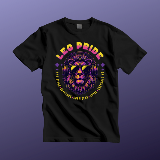 Leo Pride Unisex Tee |  Zodiac Shirt, Gift for Leo, Birthday Tee