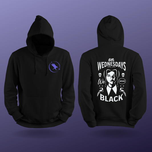 "On Wednesday We Wear Black 90s" Unisex Heavy Blend Hooded Sweatshirt