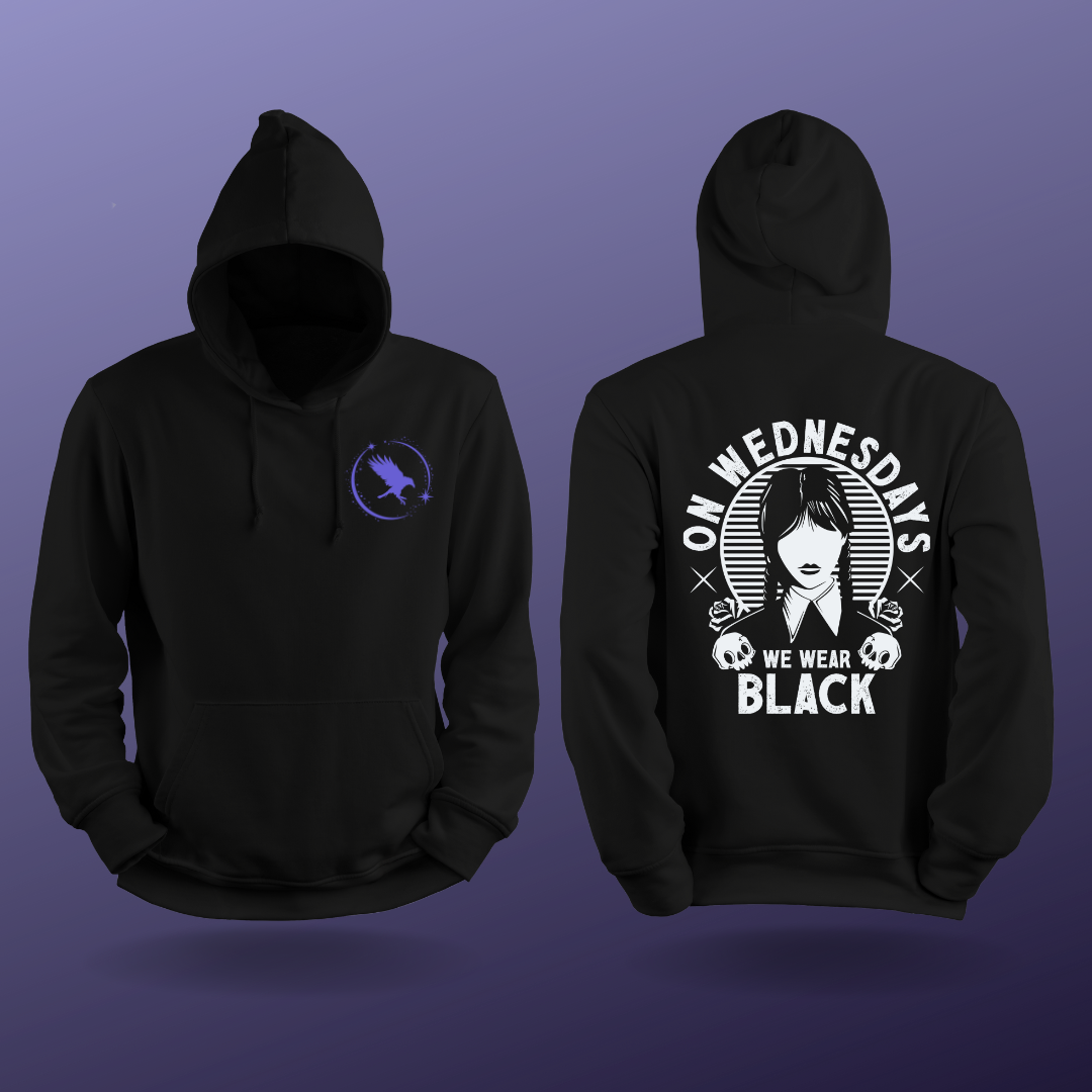 "On Wednesday We Wear Black" Unisex Heavy Blend Hooded Sweatshirt