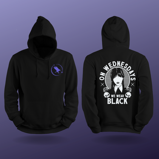 "On Wednesday We Wear Black" Unisex Heavy Blend Hooded Sweatshirt