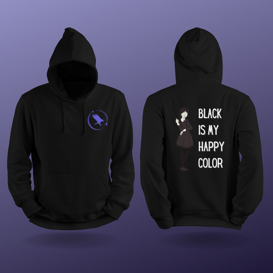 "Black is my Happy Color" Unisex Heavy Blend Hooded Sweatshirt