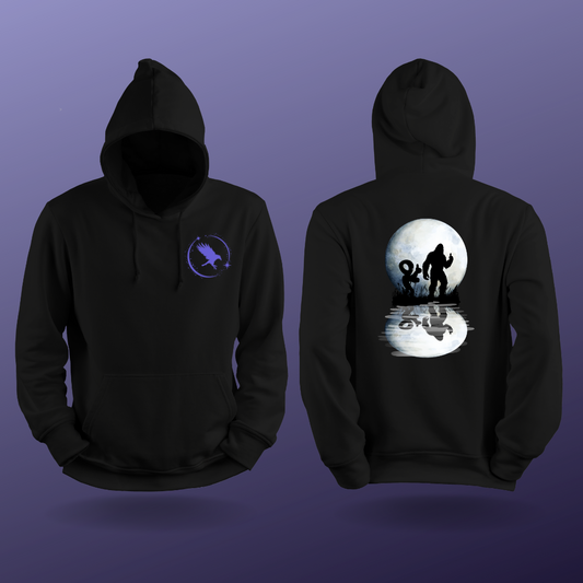 "Bigfoot and Alien Moonlight" Unisex Heavy Blend Hooded Sweatshirt