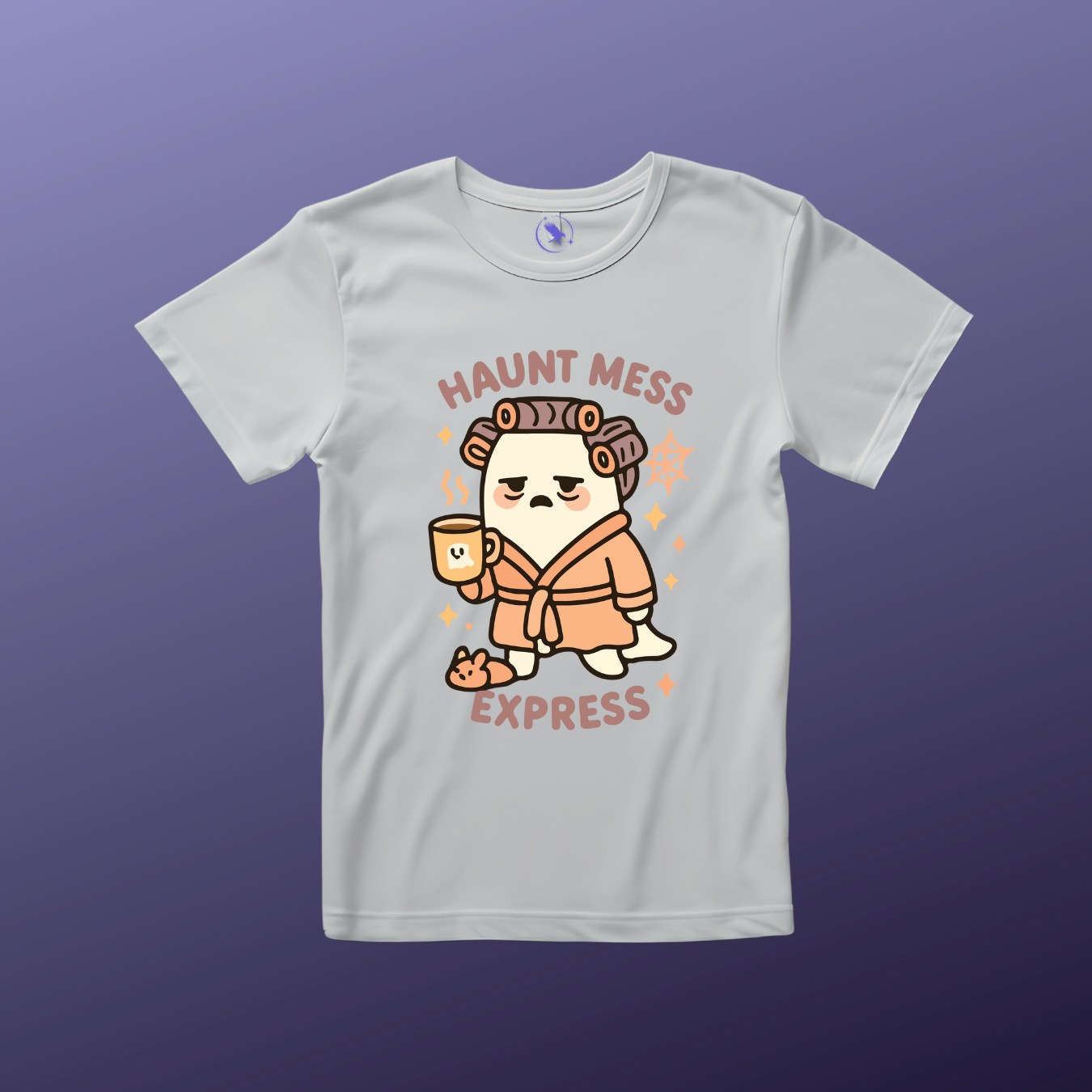 'Haunt Mess Express' Ghost Vibing Unisex T-Shirt - Funny Halloween Cute Apparel