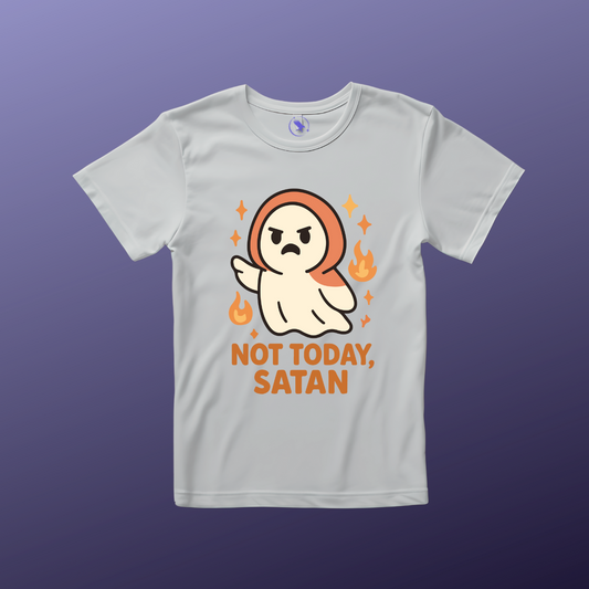 'Not Today Satan' Ghost Vibing Unisex T-Shirt - Funny Halloween Cute Apparel
