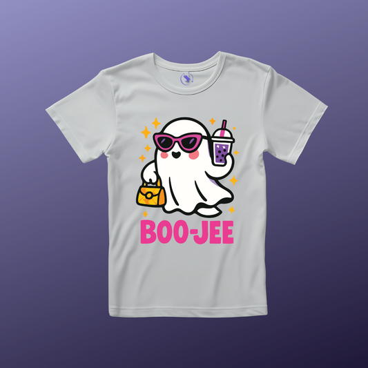 'Boo-Jee' Ghost Vibing Unisex T-Shirt - Funny Halloween Cute Apparel