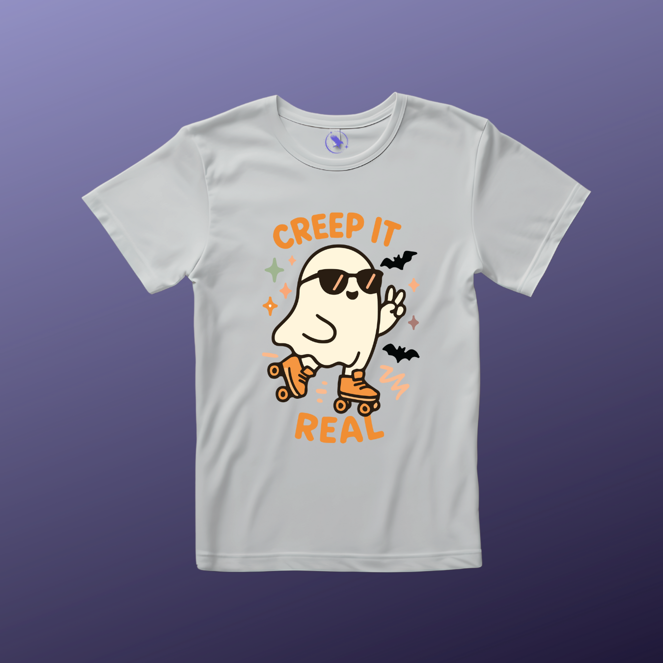 'Creep It Real' Ghost Vibing Unisex T-Shirt - Funny Halloween Cute Apparel