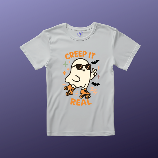 'Creep It Real' Ghost Vibing Unisex T-Shirt - Funny Halloween Cute Apparel