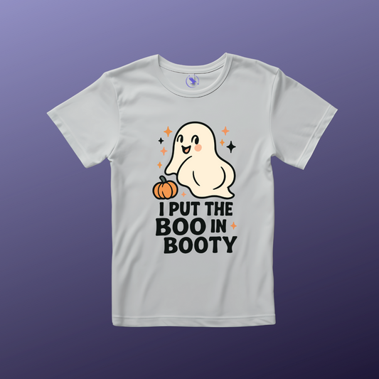 'I Put The Boo In Booty' Ghost Vibing Unisex T-Shirt - Funny Halloween Cute Apparel
