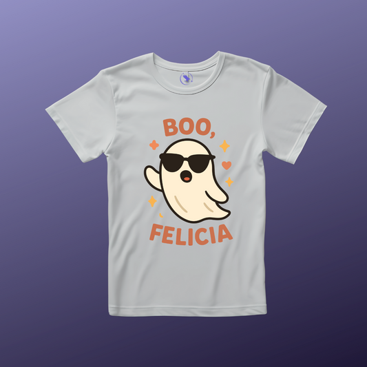 'Boo Felicia' Ghost Vibing Unisex T-Shirt - Funny Halloween Cute Apparel