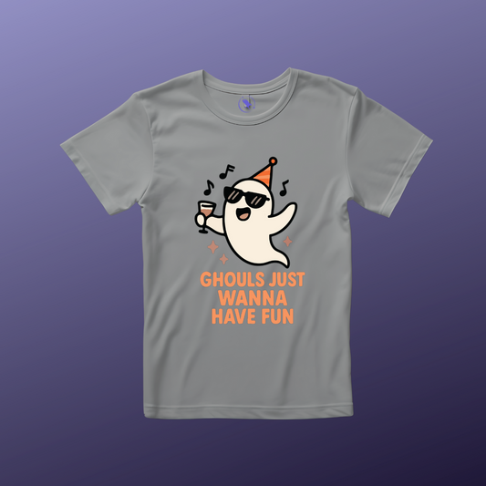 'Ghouls Just Wanna Have Fun' Ghost Vibing Unisex T-Shirt - Funny Halloween Cute Apparel