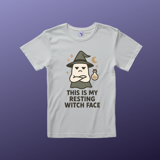 'Resting Witch Face' Ghost Vibing Unisex T-Shirt - Funny Halloween Cute Apparel