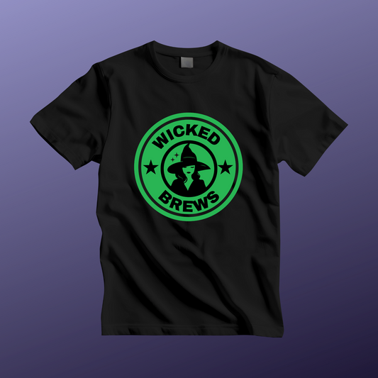 Wicked Brews Unisex Tee - Perfect for Halloween and Coffee Lovers