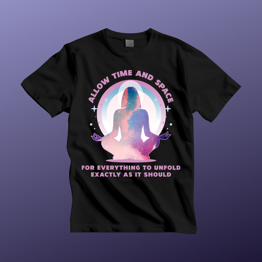 "Allow Time and Space" - Relaxed Fit Women's Meditation Tee