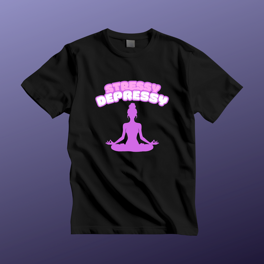 Stressy Depressy Women's Favorite Tee - Relaxation and Mindfulness Shirt