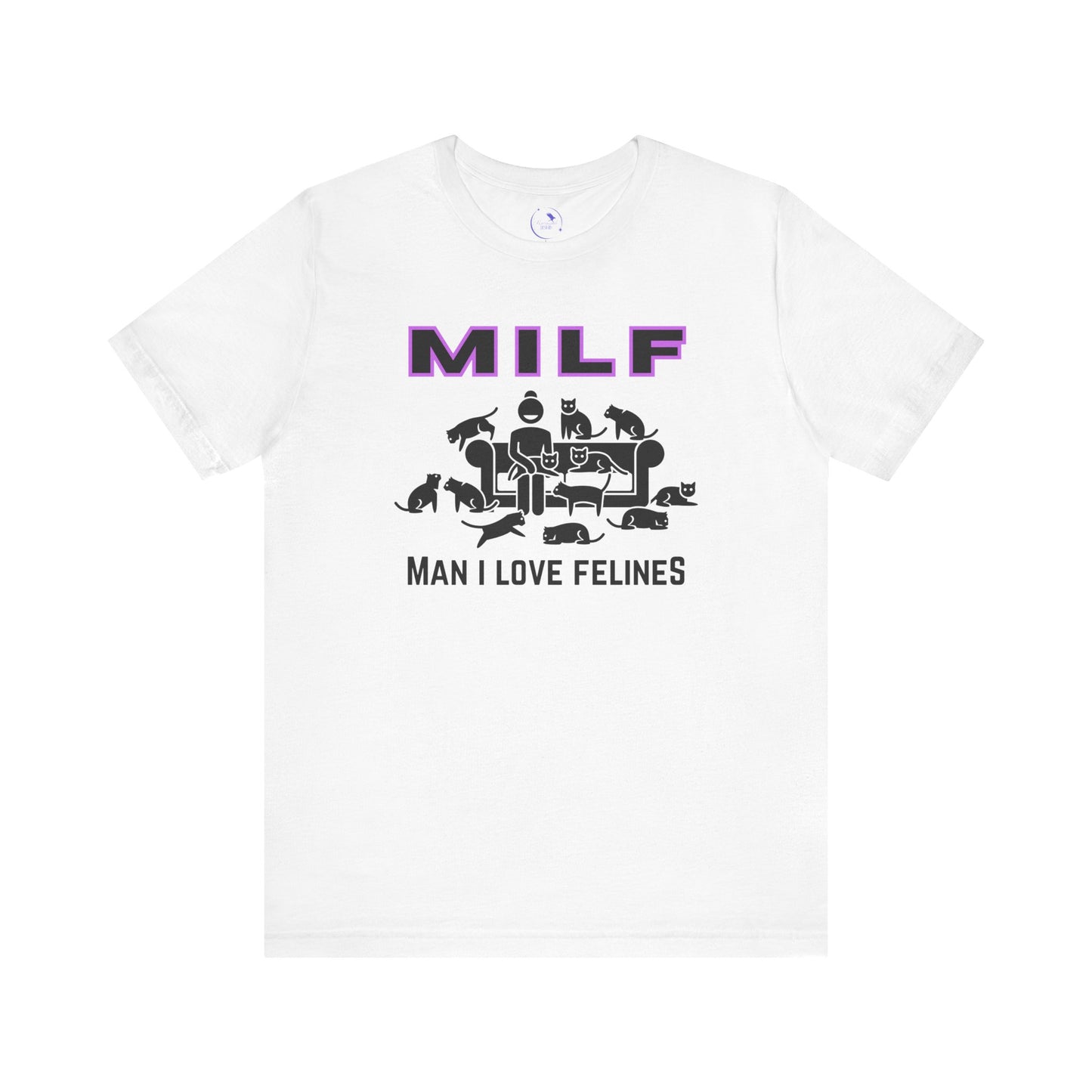 Cat Lover's MILF Tee - Unisex Jersey Short Sleeve T-Shirt, Funny Cat Shirt, Gift for Cat Moms, Pet Lover Apparel, Cute Animal Design