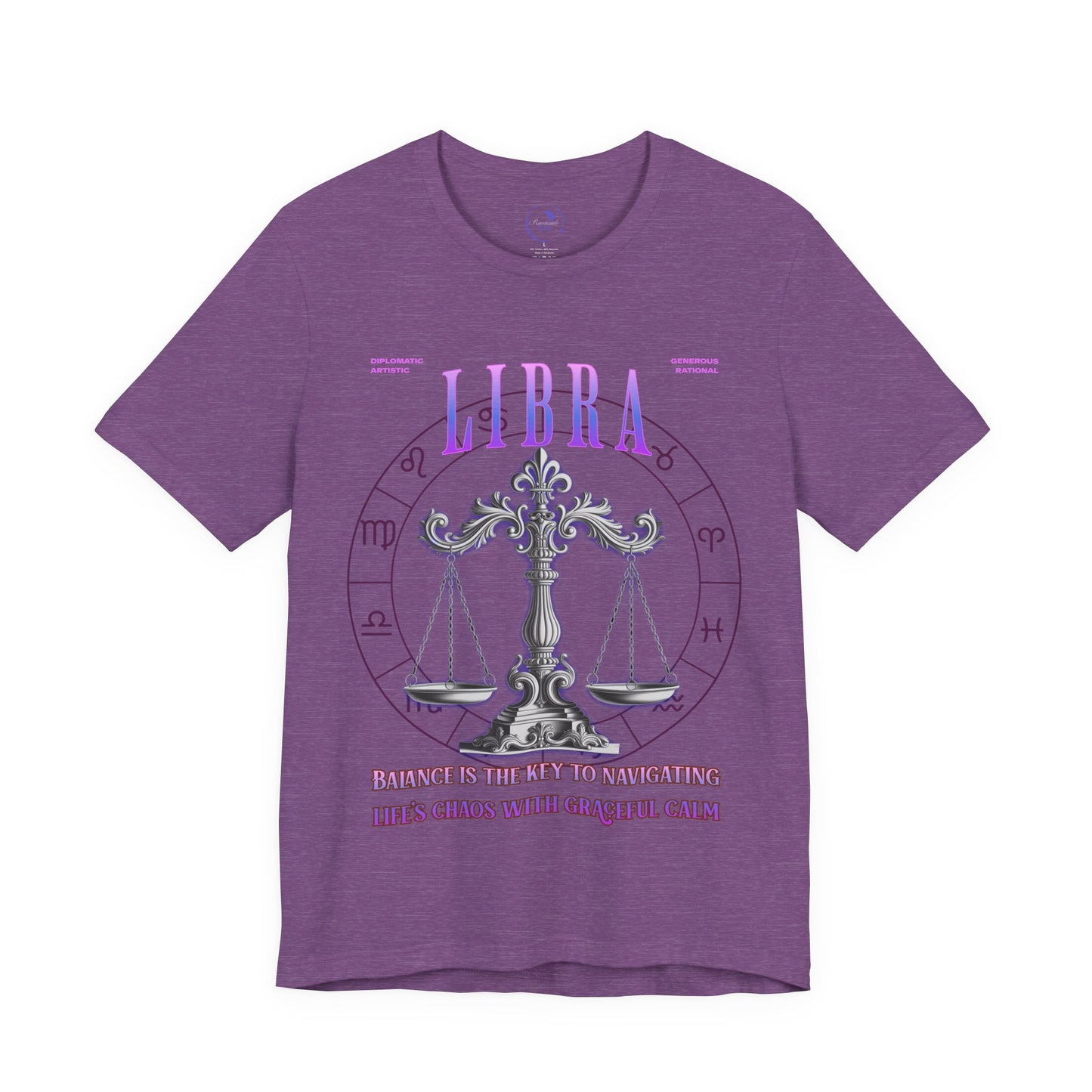 Libra Scales Unisex Short Sleeve Tee - Astrology Shirt and Zodiac Gift