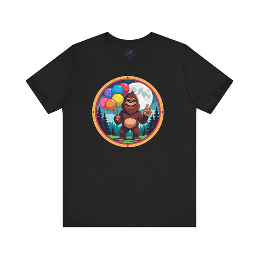 Bigfoot Balloon Graphic Tee, Fun T-Shirt for Adventure Lovers, Perfect for Parties, Gifts, Outdoor Events, and Casual Wear