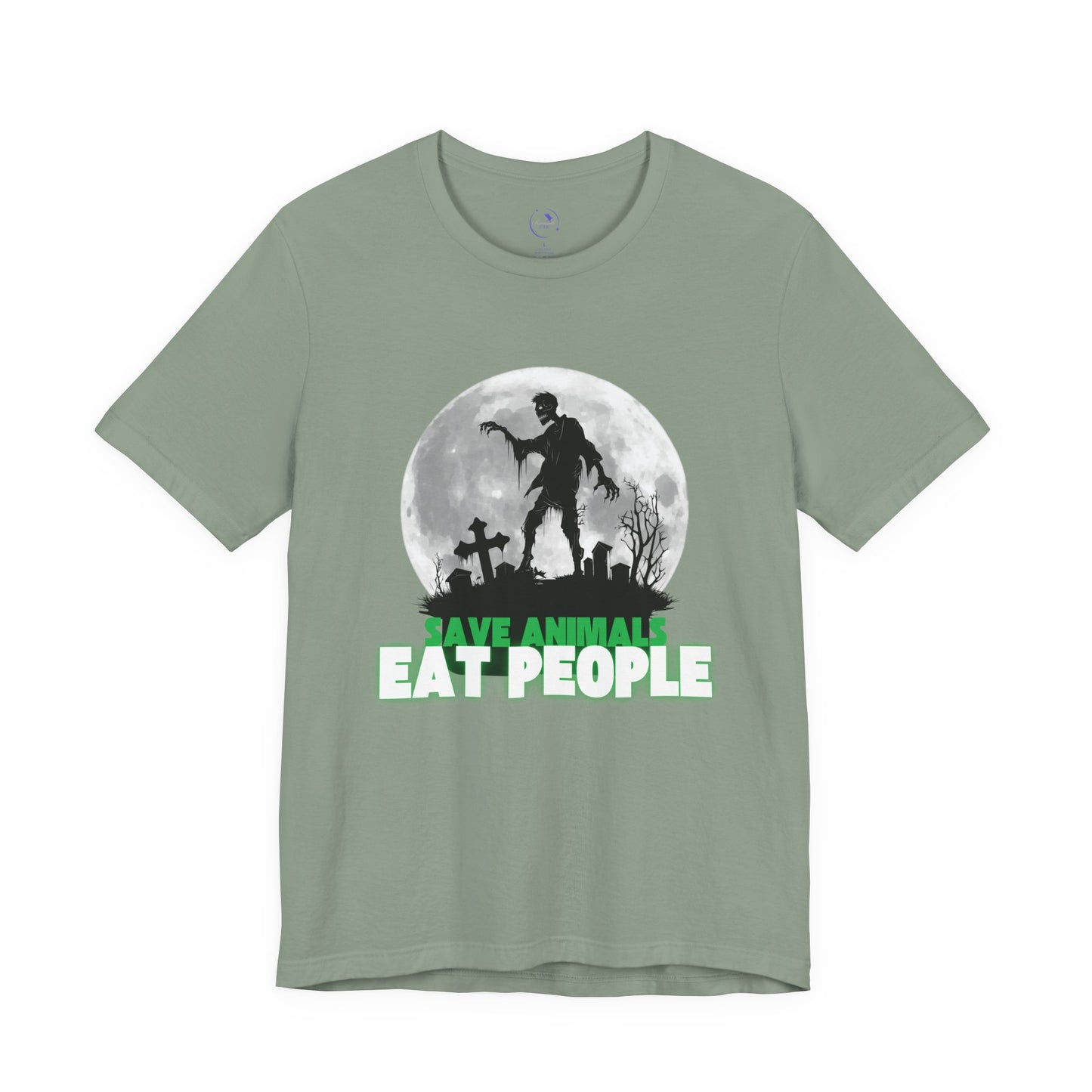 'Save Animals, Eat People' Funny - Unisex Jersey Short Sleeve T-Shirt