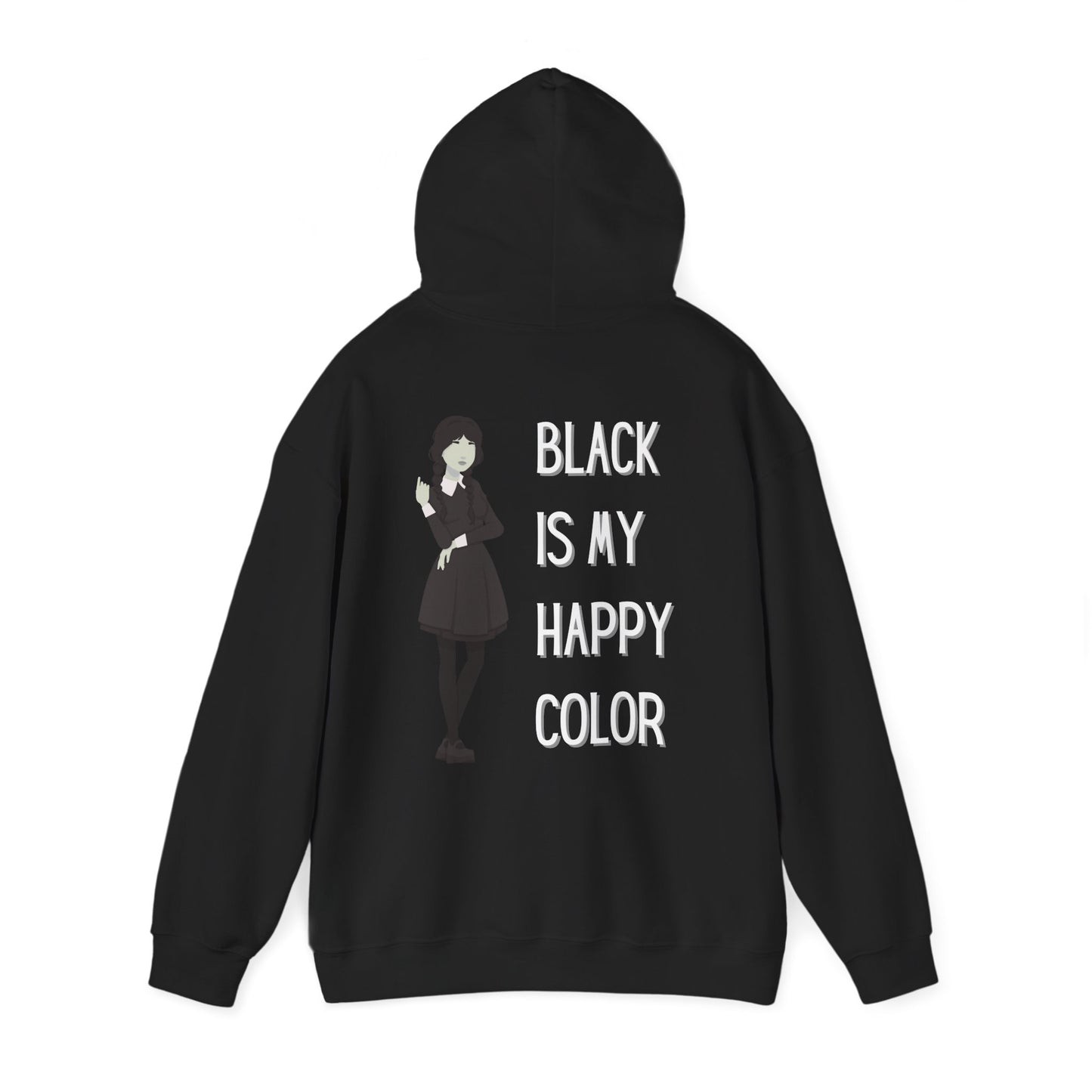 "Black is my Happy Color" Unisex Heavy Blend Hooded Sweatshirt