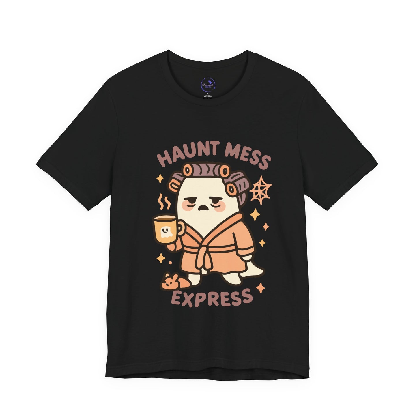 'Haunt Mess Express' Ghost Vibing Unisex T-Shirt - Funny Halloween Cute Apparel