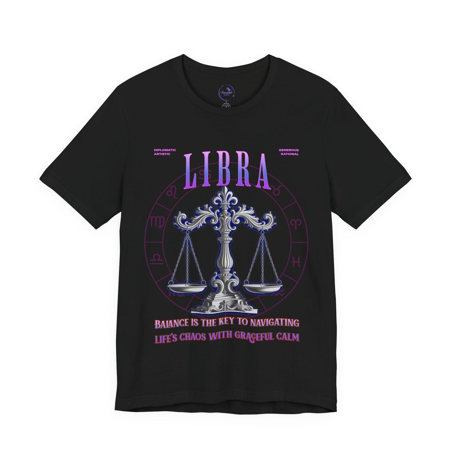 Libra Scales Unisex Short Sleeve Tee - Astrology Shirt and Zodiac Gift