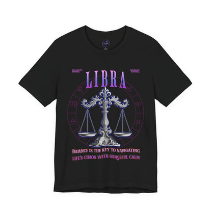 Libra Scales Unisex Short Sleeve Tee - Astrology Shirt and Zodiac Gift