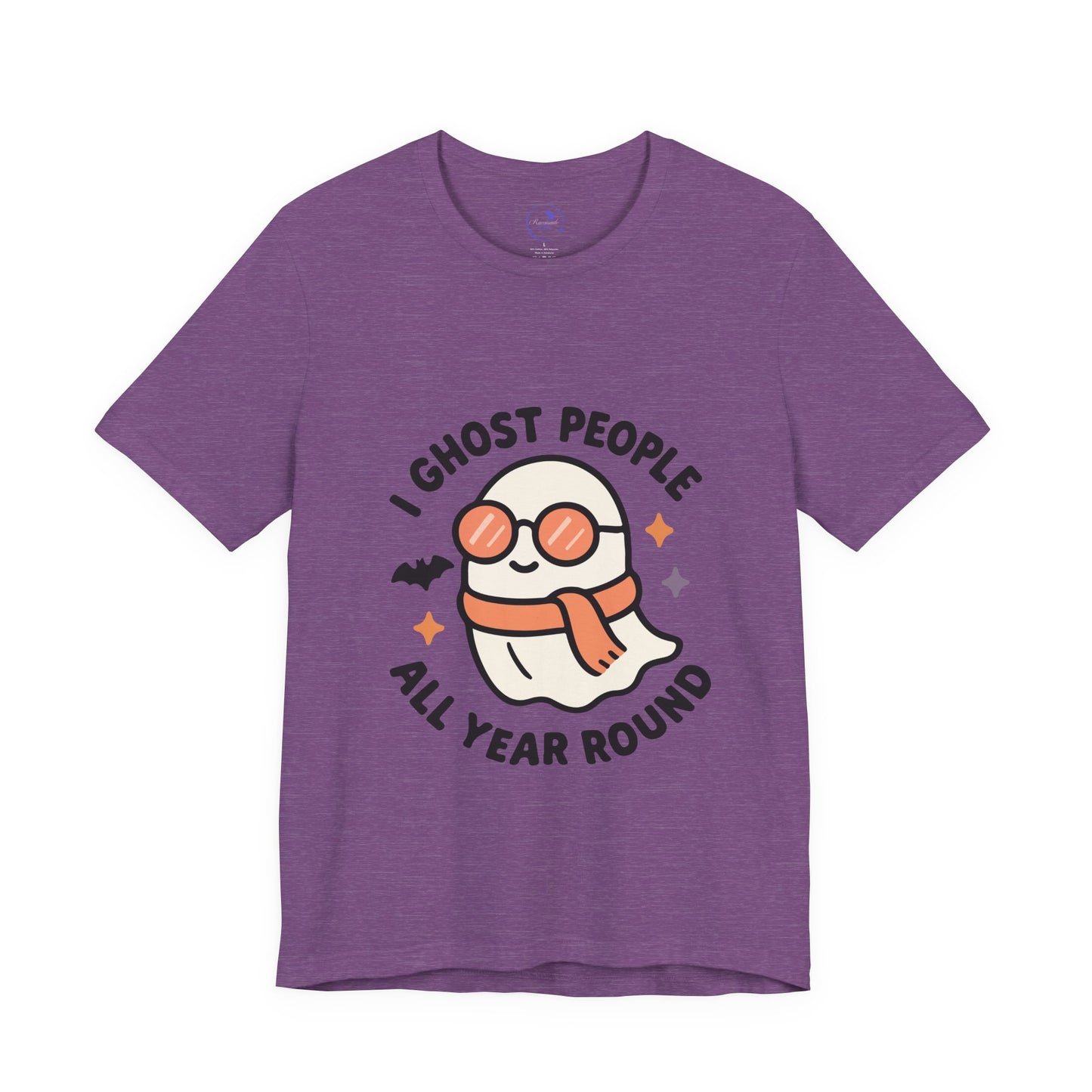 'I Ghost People' Ghost Vibing Unisex T-Shirt - Funny Halloween Cute Apparel