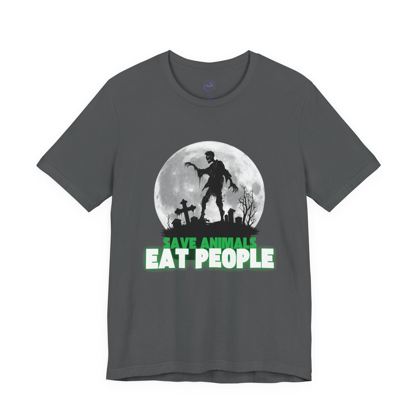 'Save Animals, Eat People' Funny - Unisex Jersey Short Sleeve T-Shirt