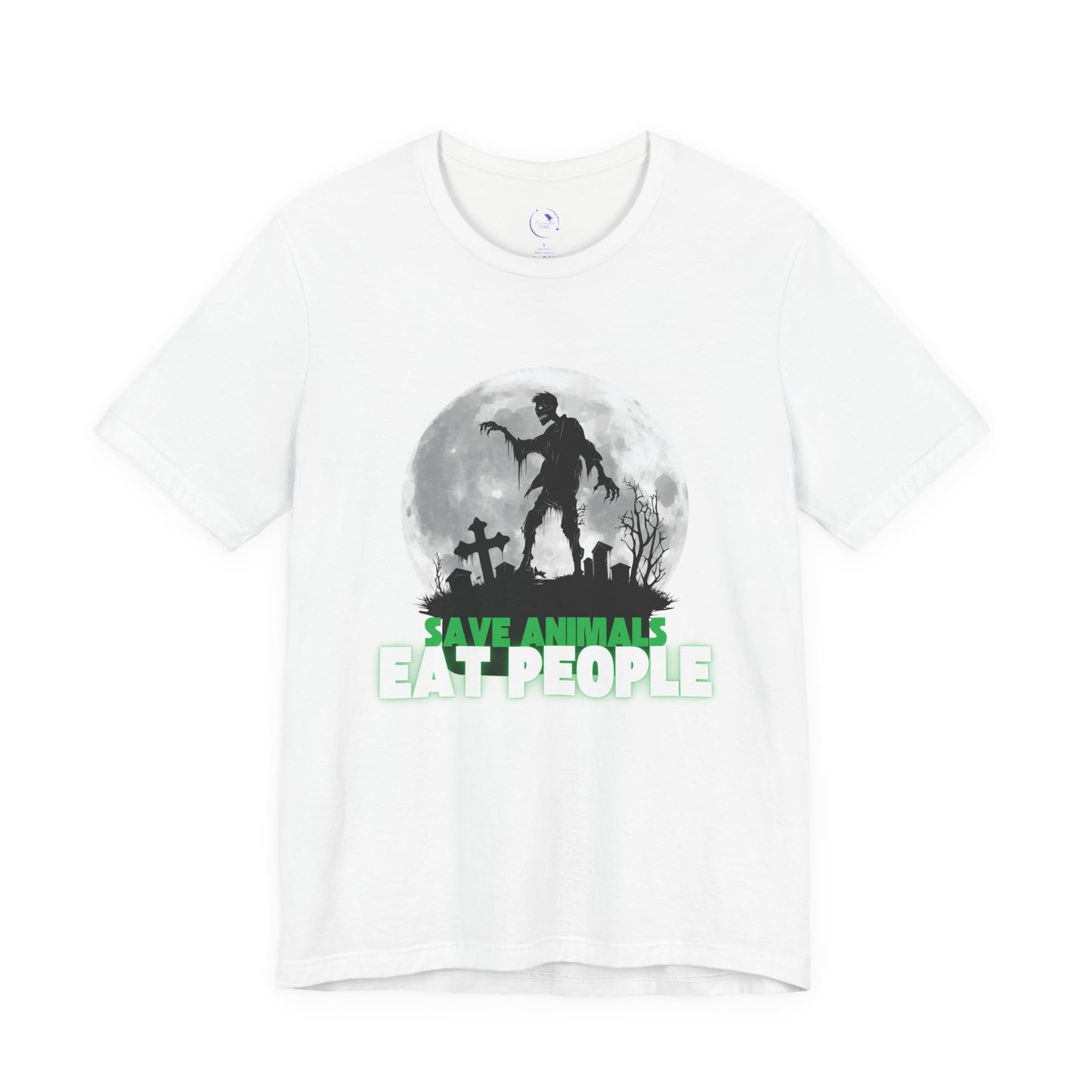 'Save Animals, Eat People' Funny - Unisex Jersey Short Sleeve T-Shirt