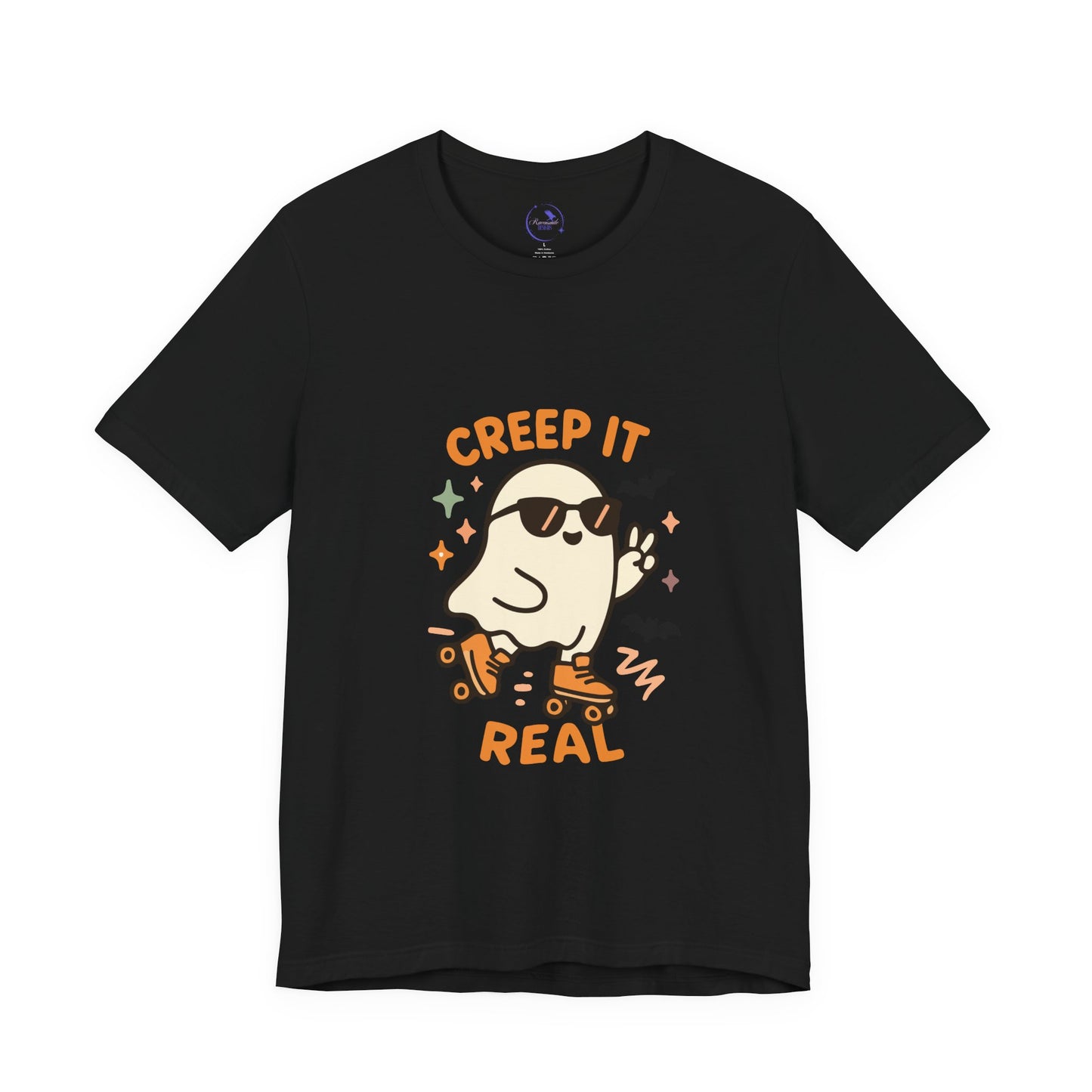 'Creep It Real' Ghost Vibing Unisex T-Shirt - Funny Halloween Cute Apparel
