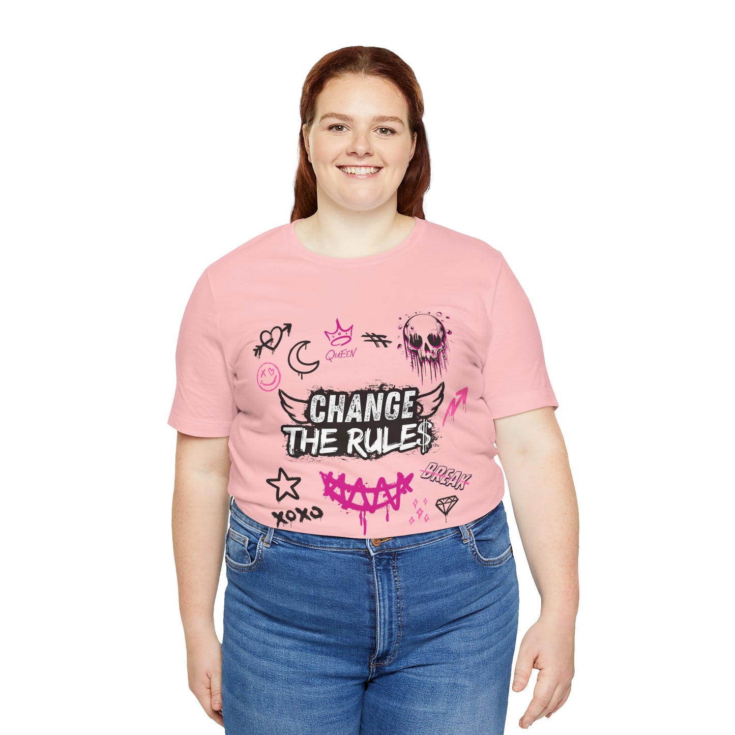 Change the Rules Graffiti Tee - Unisex T-Shirt, Casual Wear, Street Style Clothing, Gift for Teens, [...]