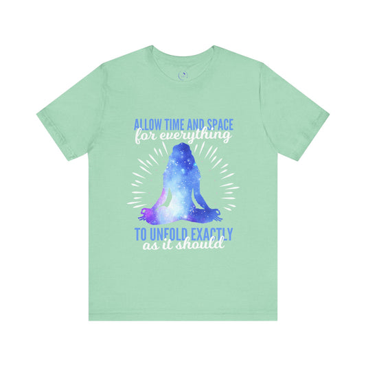 "Allow Time and Space" White - Unisex Jersey Short Sleeve Tee
