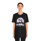 Rise with the Moon Unisex Tee, City Skyline Graphic Tee, Night Lovers T-Shirt, Gift for Dreamers, Casual Wear, Moon Phase Shirt