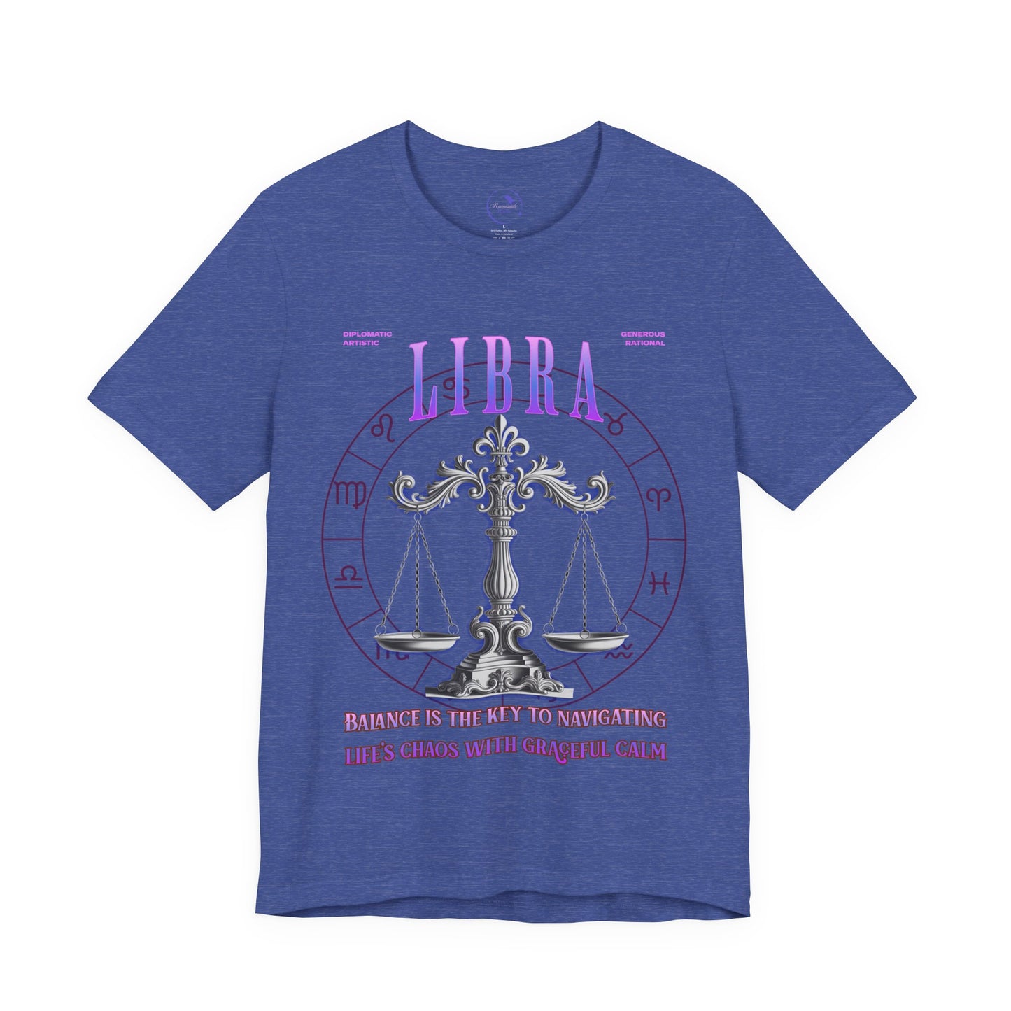 Libra Scales Unisex Short Sleeve Tee - Astrology Shirt and Zodiac Gift