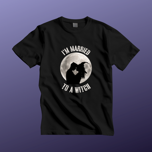 I'm Married to a Witch Unisex Jersey Tee - Perfect for Halloween & Spooky Season