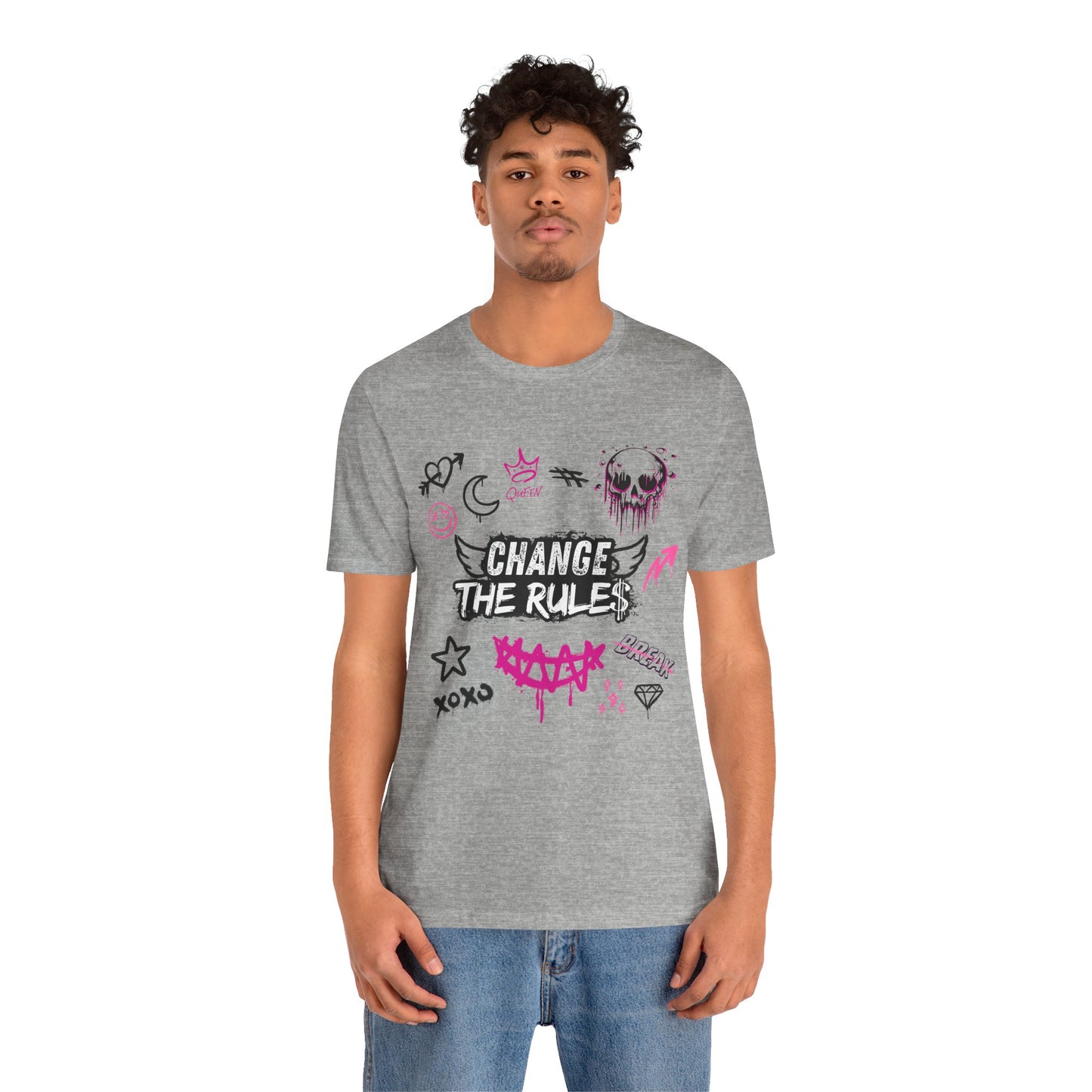 Change the Rules Graffiti Tee - Unisex T-Shirt, Casual Wear, Street Style Clothing, Gift for Teens, [...]