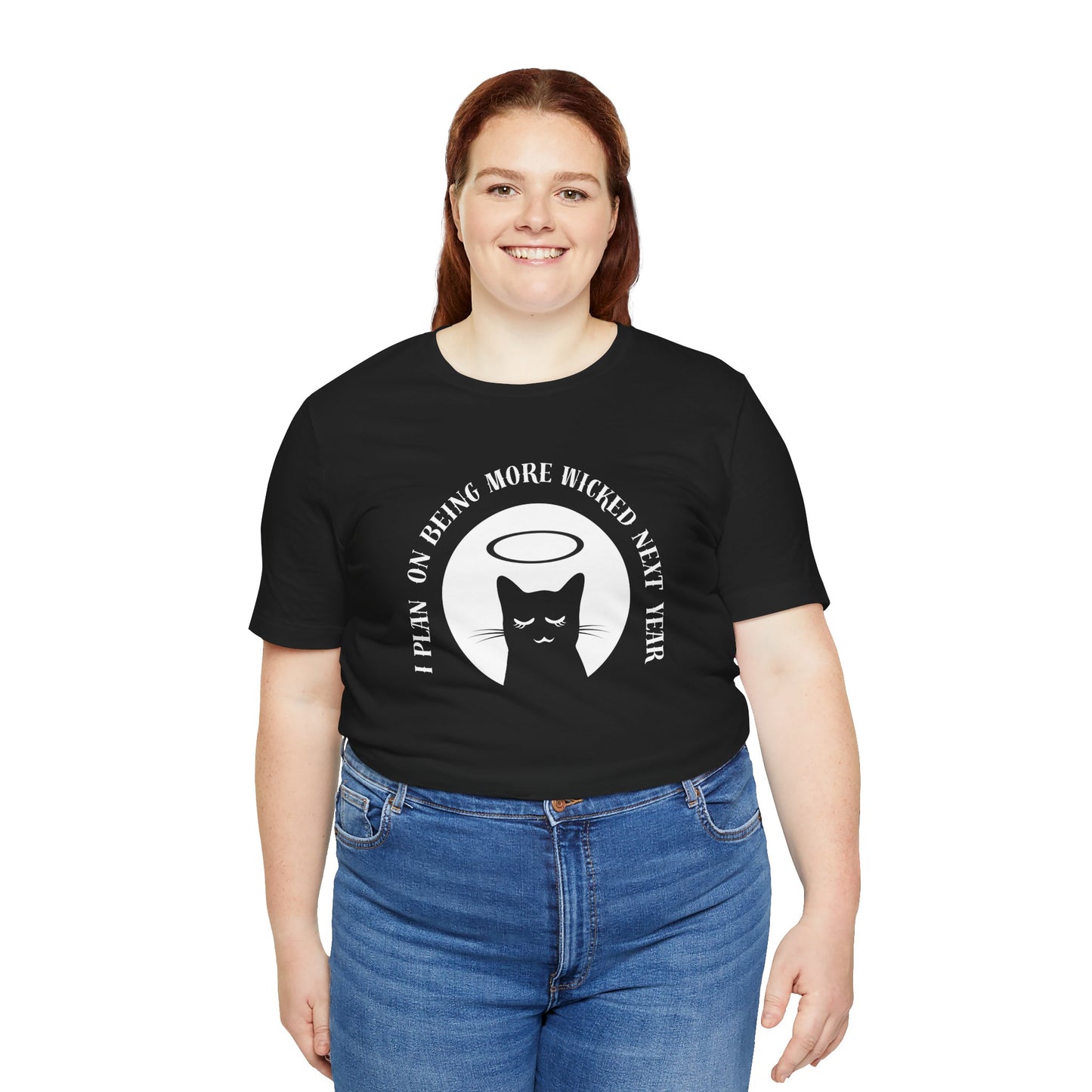 Wicked Cat Unisex Jersey Tee - Funny T-Shirt for Cat Lovers