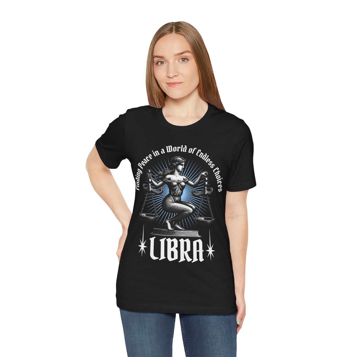 Libra Peace Unisex Short Sleeve Tee - Astrology Shirt and Zodiac Gift