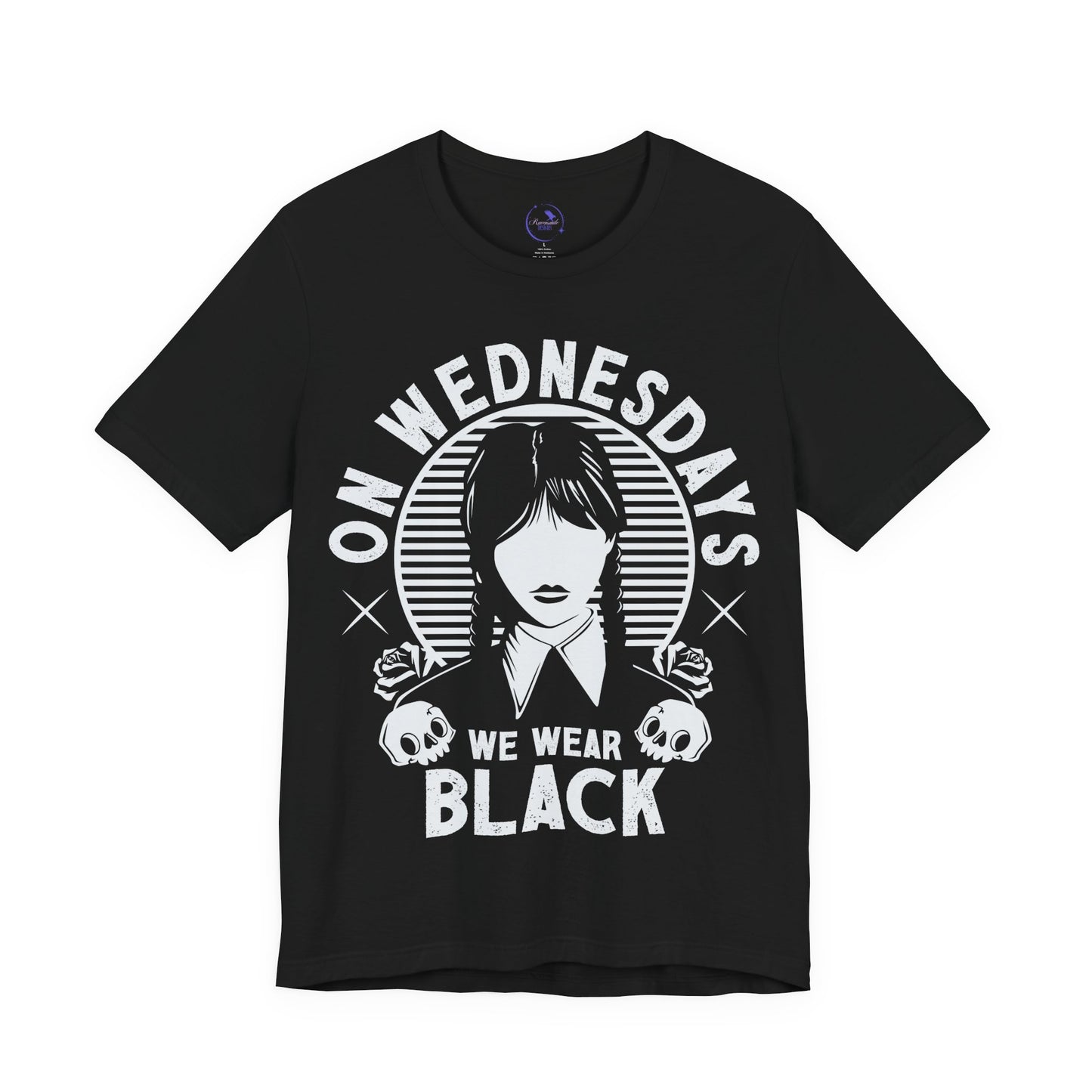 'On Wednesdays We Wear Black' - Unisex Jersey T-Shirt | Ravensmile Designs