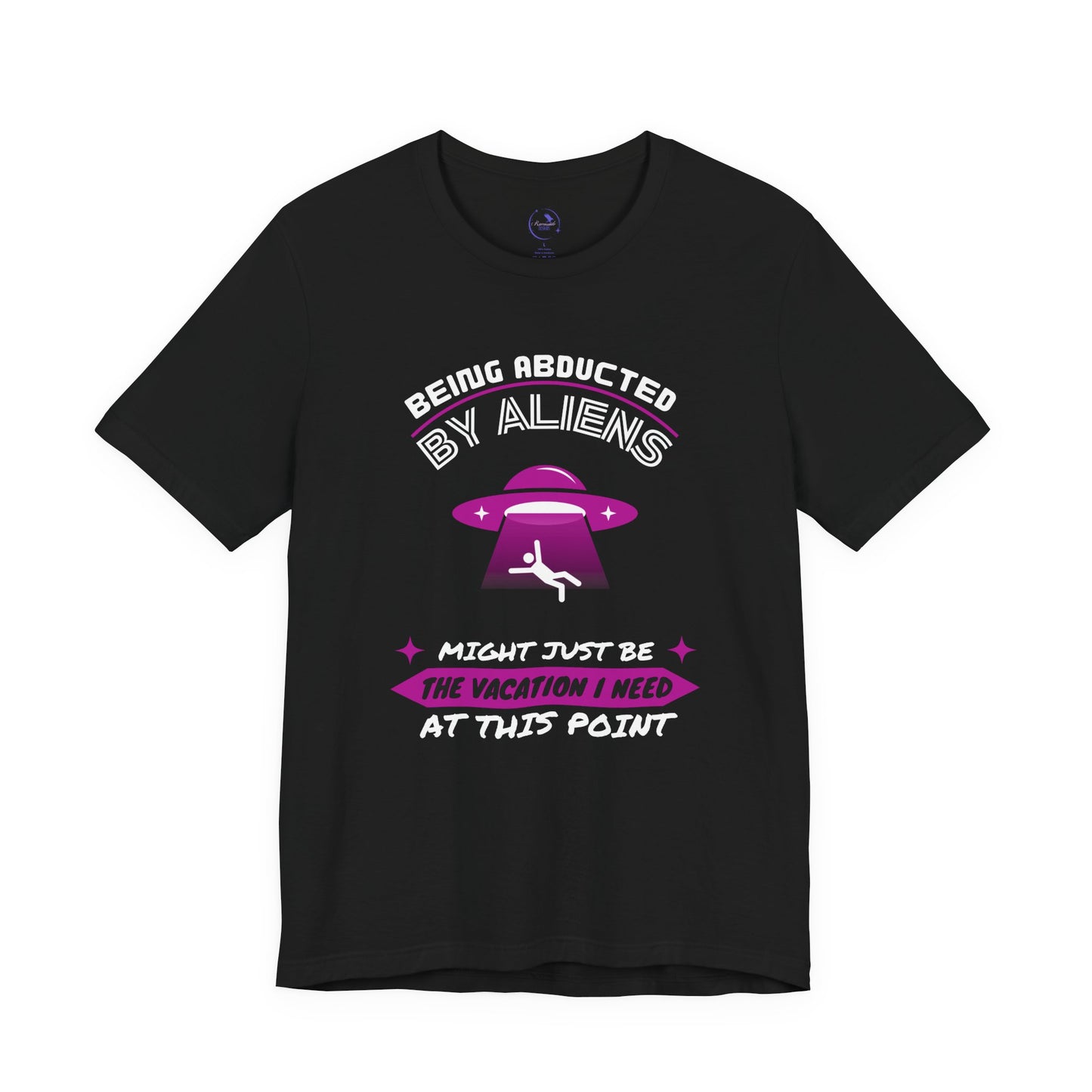 Alien Abduction Humor Tee (Fuchsia) - Perfect Gift for Sci-Fi Lovers