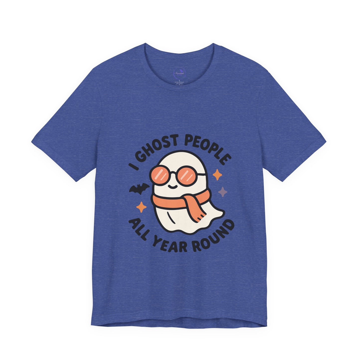 'I Ghost People' Ghost Vibing Unisex T-Shirt - Funny Halloween Cute Apparel