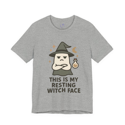 'Resting Witch Face' Ghost Vibing Unisex T-Shirt - Funny Halloween Cute Apparel