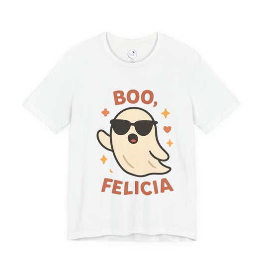 'Boo Felicia' Ghost Vibing Unisex T-Shirt - Funny Halloween Cute Apparel