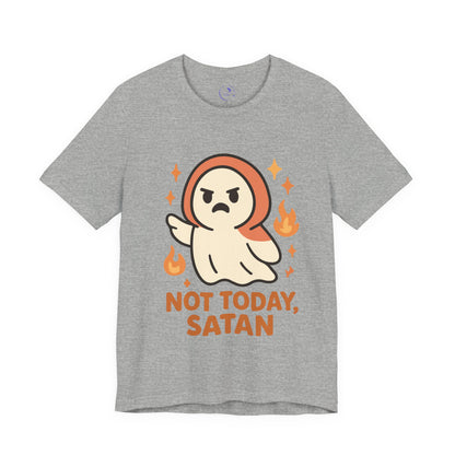 'Not Today Satan' Ghost Vibing Unisex T-Shirt - Funny Halloween Cute Apparel