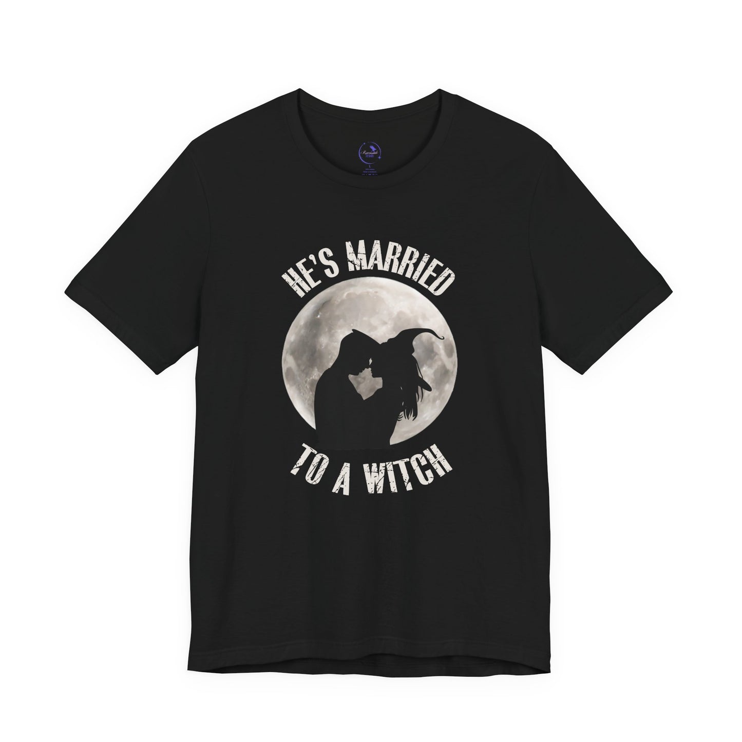 He's Married to a Witch Tee - Unisex Short Sleeve Graphic T-Shirt