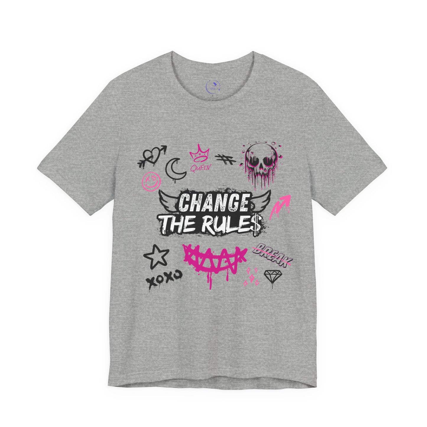 Change the Rules Graffiti Tee - Unisex T-Shirt, Casual Wear, Street Style Clothing, Gift for Teens, [...]