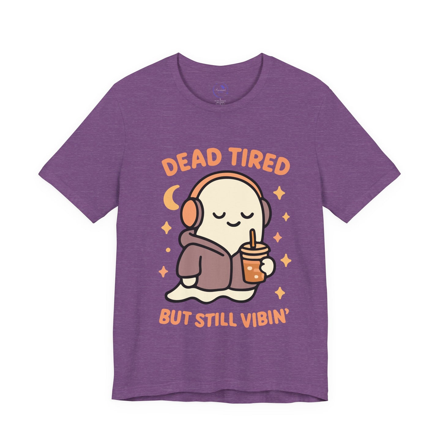 'Dead Tired' Ghost Vibing Unisex T-Shirt - Funny Halloween Cute Apparel