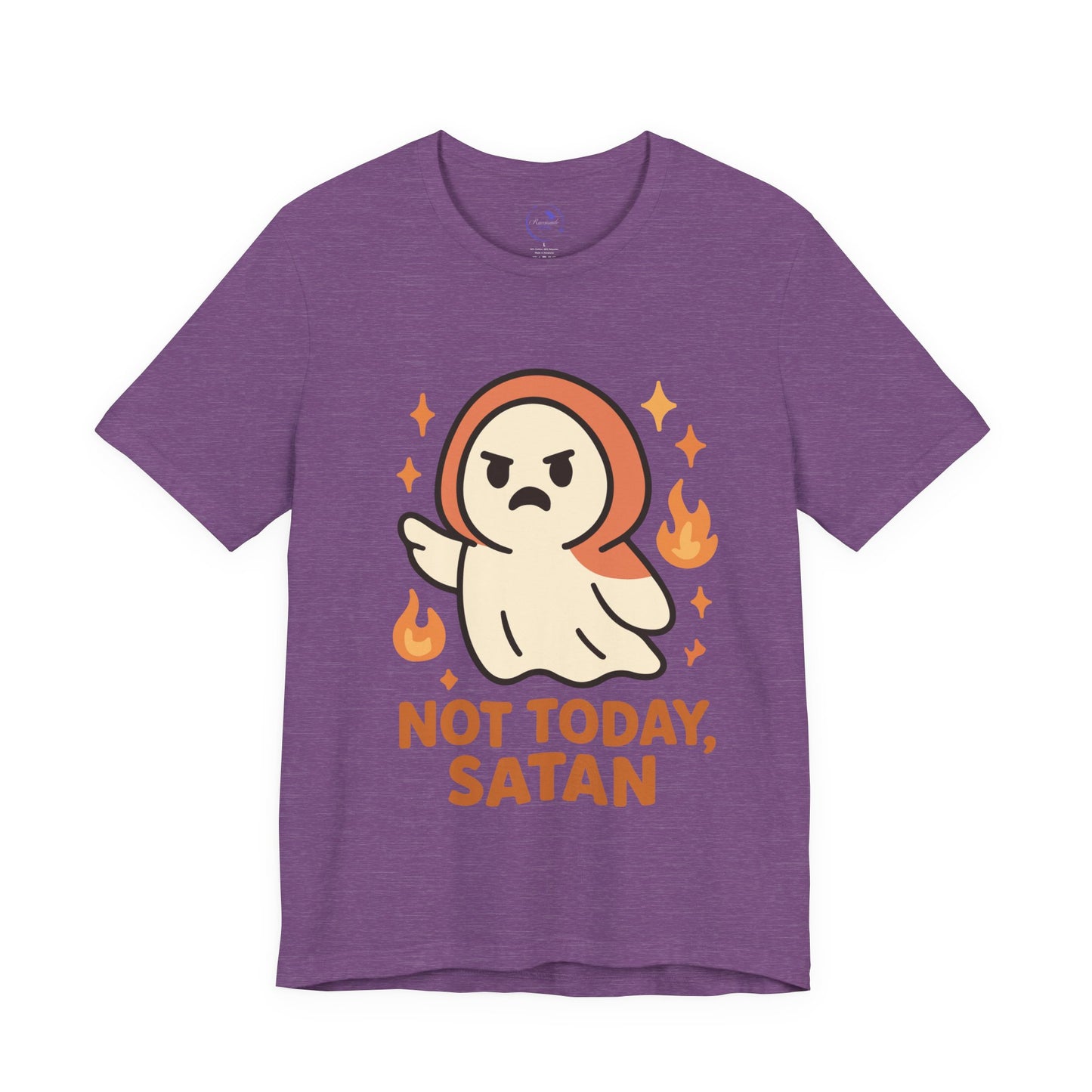 'Not Today Satan' Ghost Vibing Unisex T-Shirt - Funny Halloween Cute Apparel