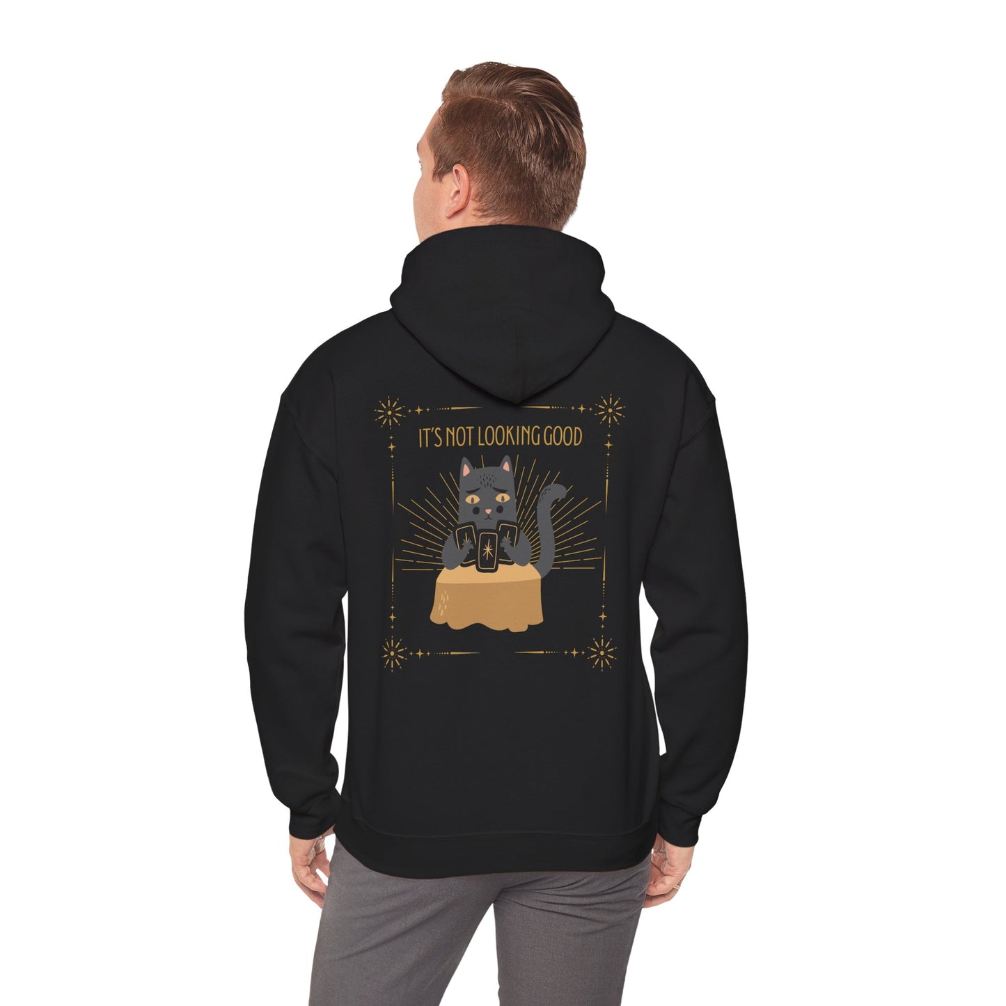 "Cat Card Reading" Unisex Heavy Blend Hooded Sweatshirt